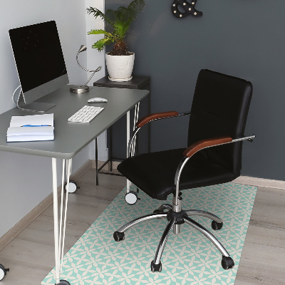Tapete para escritório Padrão branco e azul