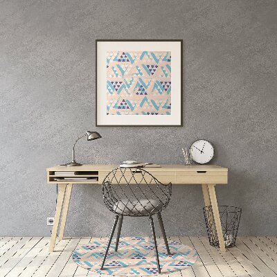 Tapete para cadeira de escritório Padrão triangular