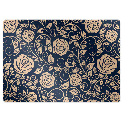 Tapete para escritório Rosas douradas vintage