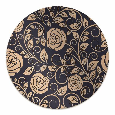 Tapete para escritório Rosas douradas vintage