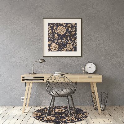 Tapete para escritório Rosas douradas vintage