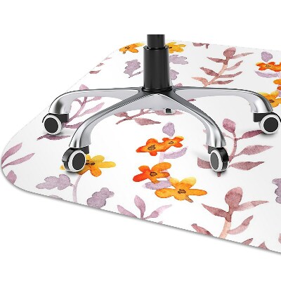 Tapete para cadeira de escritório Flores pintadas
