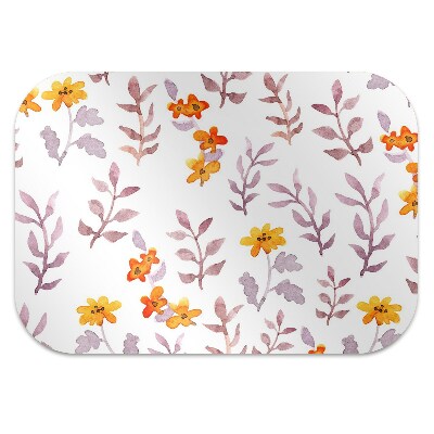 Tapete para cadeira de escritório Flores pintadas