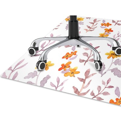 Tapete para cadeira de escritório Flores pintadas