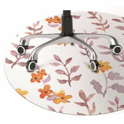 Tapete para cadeira de escritório Flores pintadas
