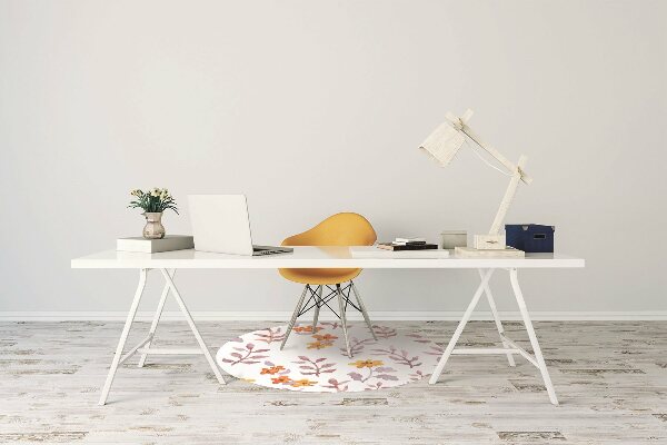 Tapete para cadeira de escritório Flores pintadas