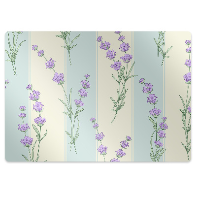 Tapete para cadeira de escritório flores de lavanda