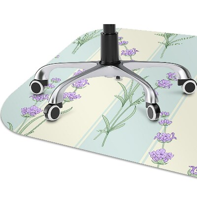 Tapete para cadeira de escritório flores de lavanda