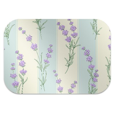 Tapete para cadeira de escritório flores de lavanda