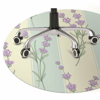Tapete para cadeira de escritório flores de lavanda