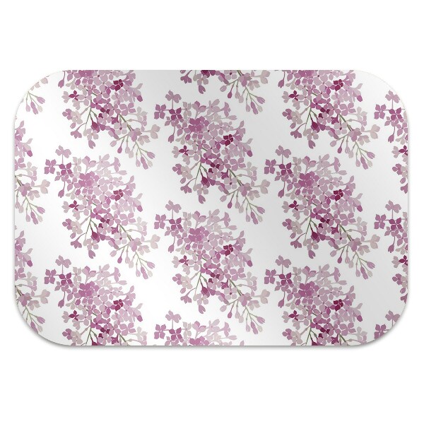 Tapete para cadeira de escritório flores cor de rosa