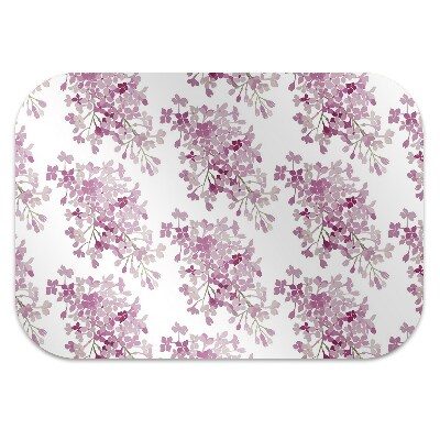 Tapete para cadeira de escritório flores cor de rosa