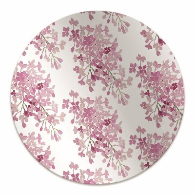 Tapete para cadeira de escritório flores cor de rosa