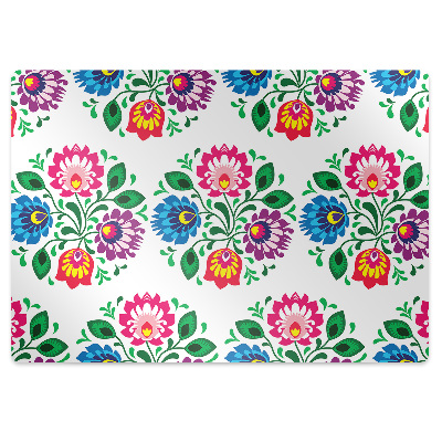 Tapete para cadeira de escritório Flores estilo folk
