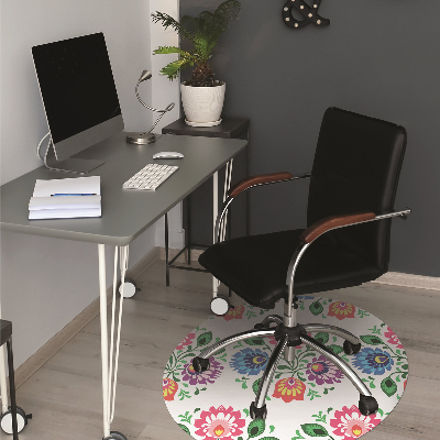 Tapete para cadeira de escritório Flores estilo folk