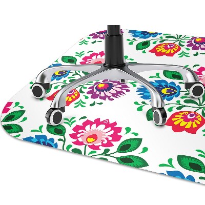Tapete para cadeira de escritório Flores estilo folk