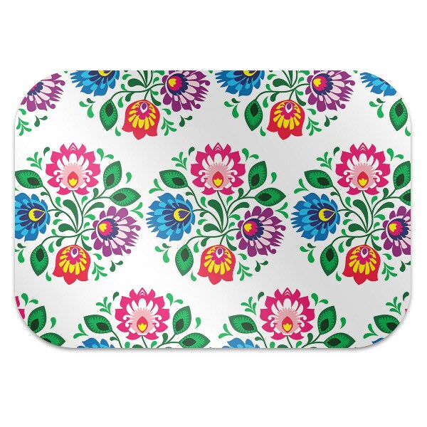 Tapete para cadeira de escritório Flores estilo folk