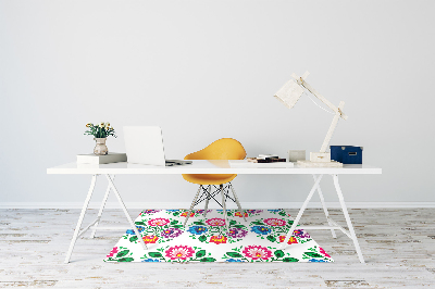 Tapete para cadeira de escritório Flores estilo folk