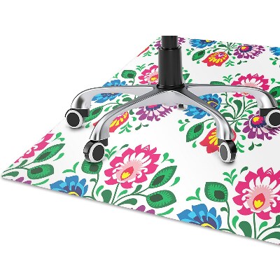 Tapete para cadeira de escritório Flores estilo folk