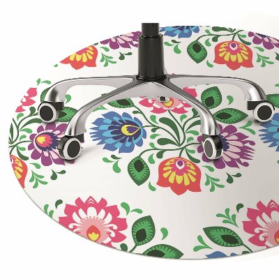 Tapete para cadeira de escritório Flores estilo folk