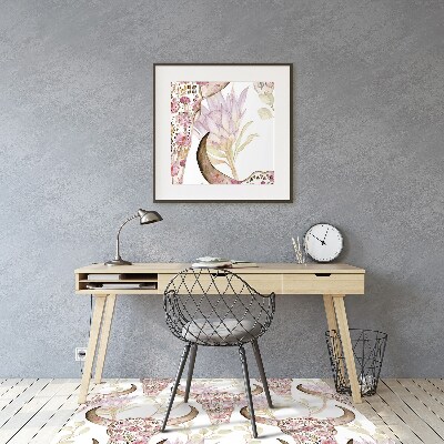 Tapete para escritório Caveira com flores