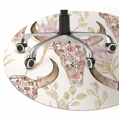 Tapete para escritório Caveira com flores