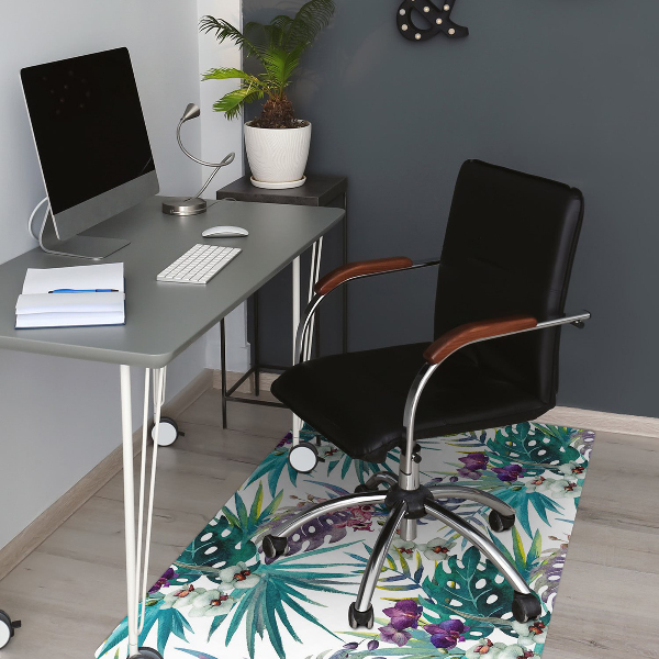 Tapete para escritório Folhas tropicais