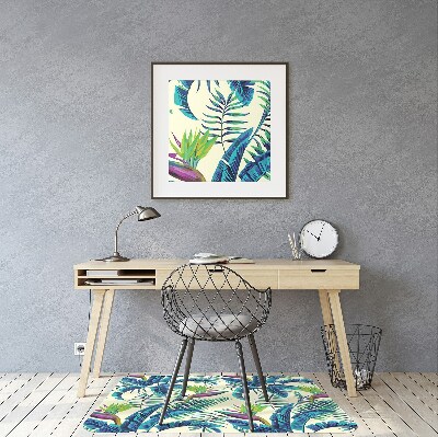 Tapete para cadeira de escritório Pintura tropical
