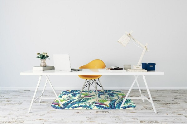 Tapete para cadeira de escritório Pintura tropical
