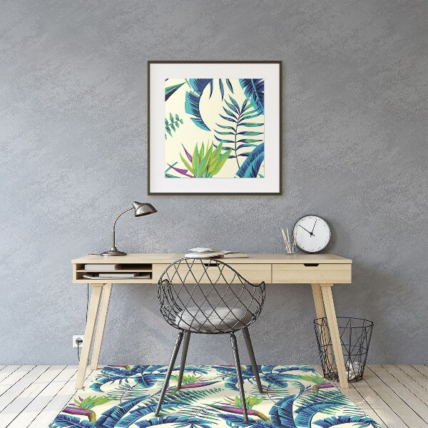 Tapete para cadeira de escritório Pintura tropical