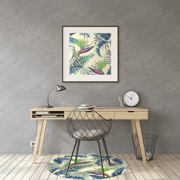 Tapete para cadeira de escritório Pintura tropical