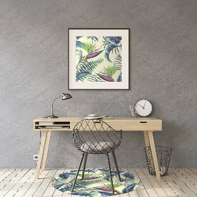 Tapete para cadeira de escritório Pintura tropical