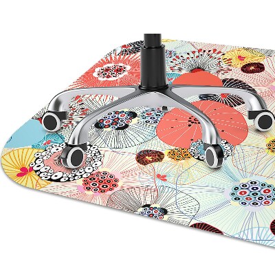 Tapete para cadeira de escritório Padrão floral