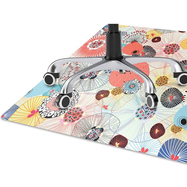 Tapete para cadeira de escritório Padrão floral