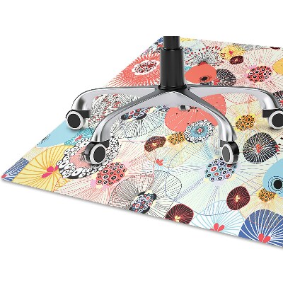 Tapete para cadeira de escritório Padrão floral