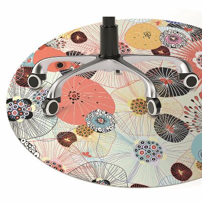 Tapete para cadeira de escritório Padrão floral