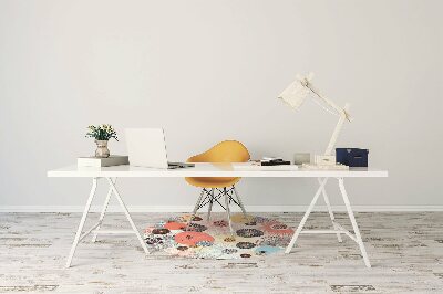 Tapete para cadeira de escritório Padrão floral