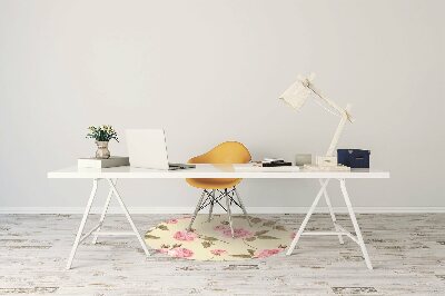 Tapete para cadeira de escritório rosas inglesas