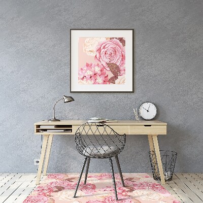 Tapete para escritório Rosas e hortênsias