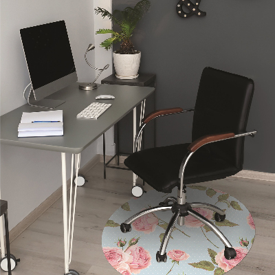 Tapete escritório Rosas com folhas