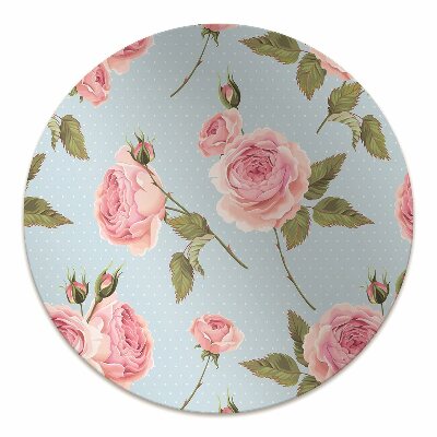 Tapete escritório Rosas com folhas