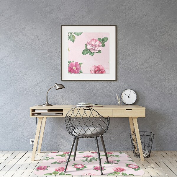 Tapete para cadeira de escritório Uma rosa com espinhos