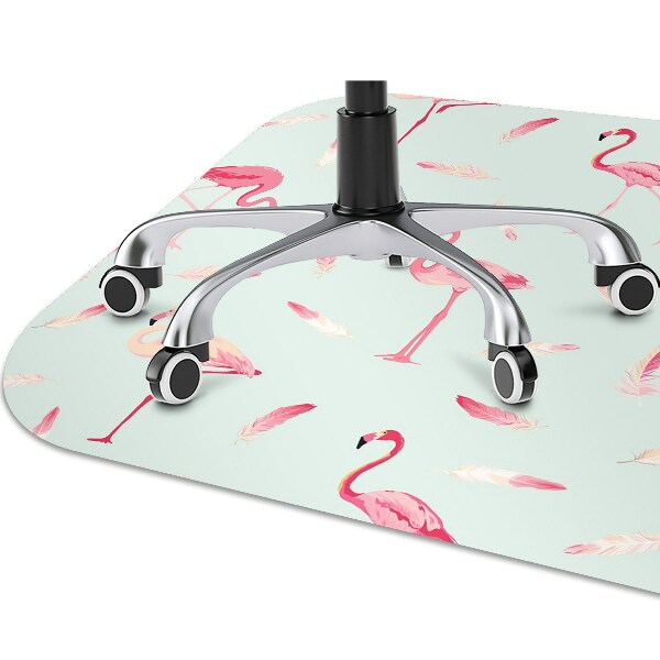 Tapete escritório Flamingos e penas