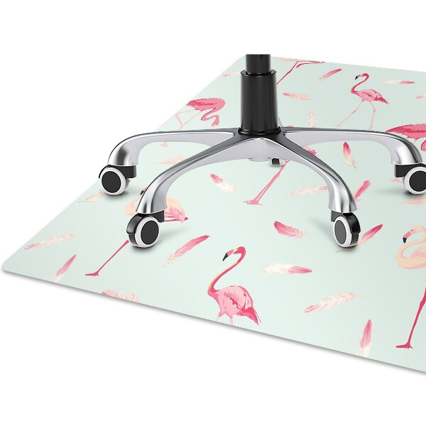 Tapete escritório Flamingos e penas