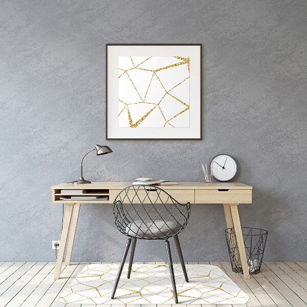 Tapete para cadeira de escritório Mosaico dourado