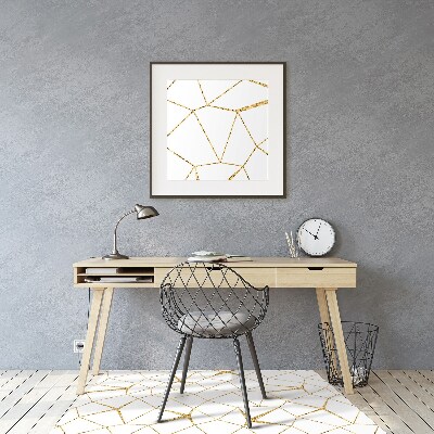 Tapete para cadeira de escritório Mosaico dourado