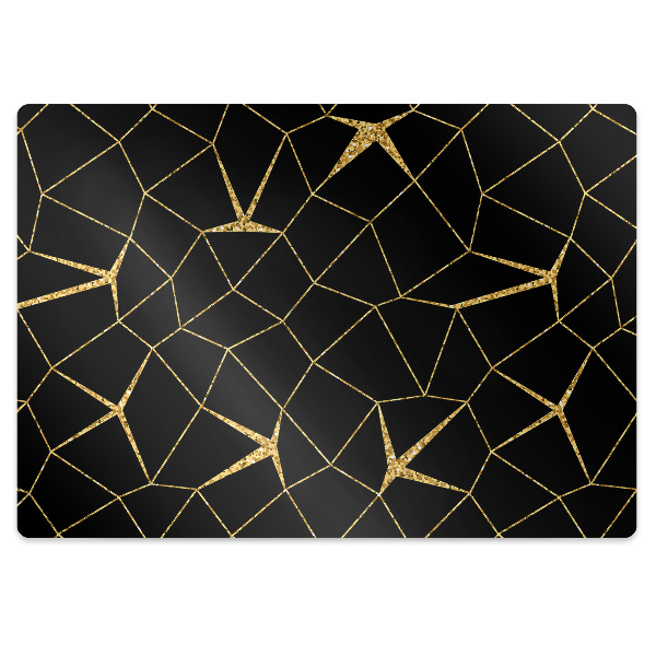 Tapete para escritório Mosaico dourado e preto