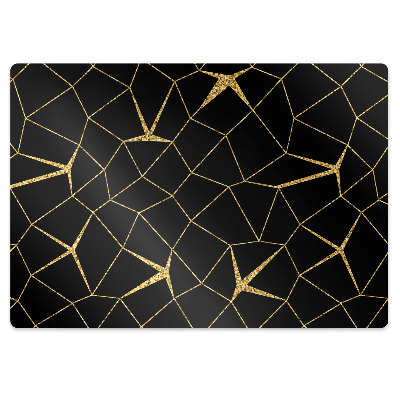 Tapete para escritório Mosaico dourado e preto