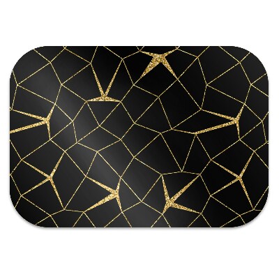 Tapete para escritório Mosaico dourado e preto