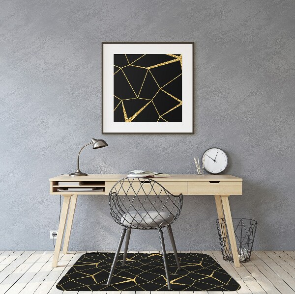 Tapete para escritório Mosaico dourado e preto